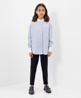 Блузка в полоску голубая Gulliver, школьная форма для девочек  фото, kupilegko.ru